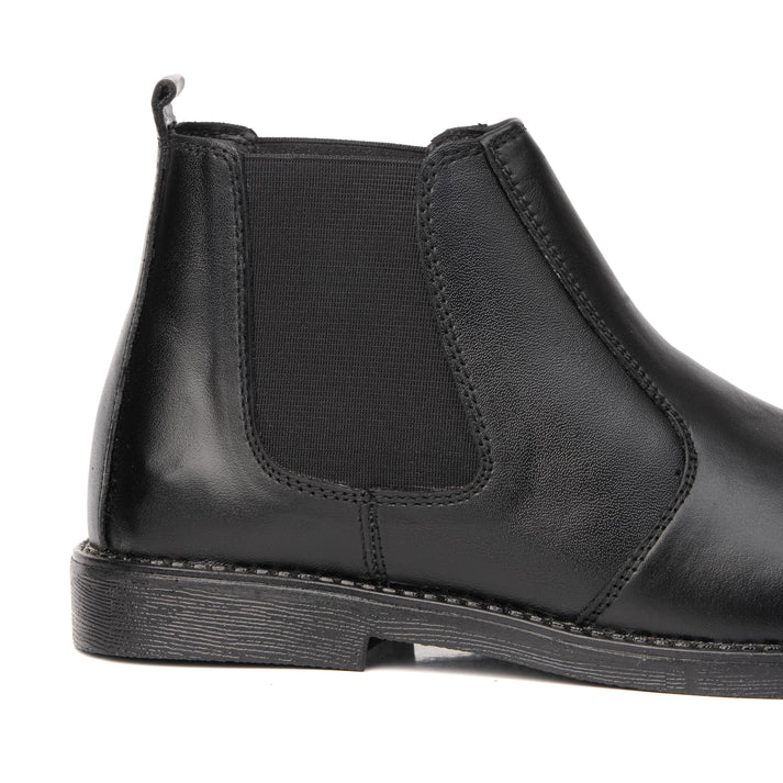 Handmade Black Leather Chelsea Boots – Men's Slip On Ankle Boots
