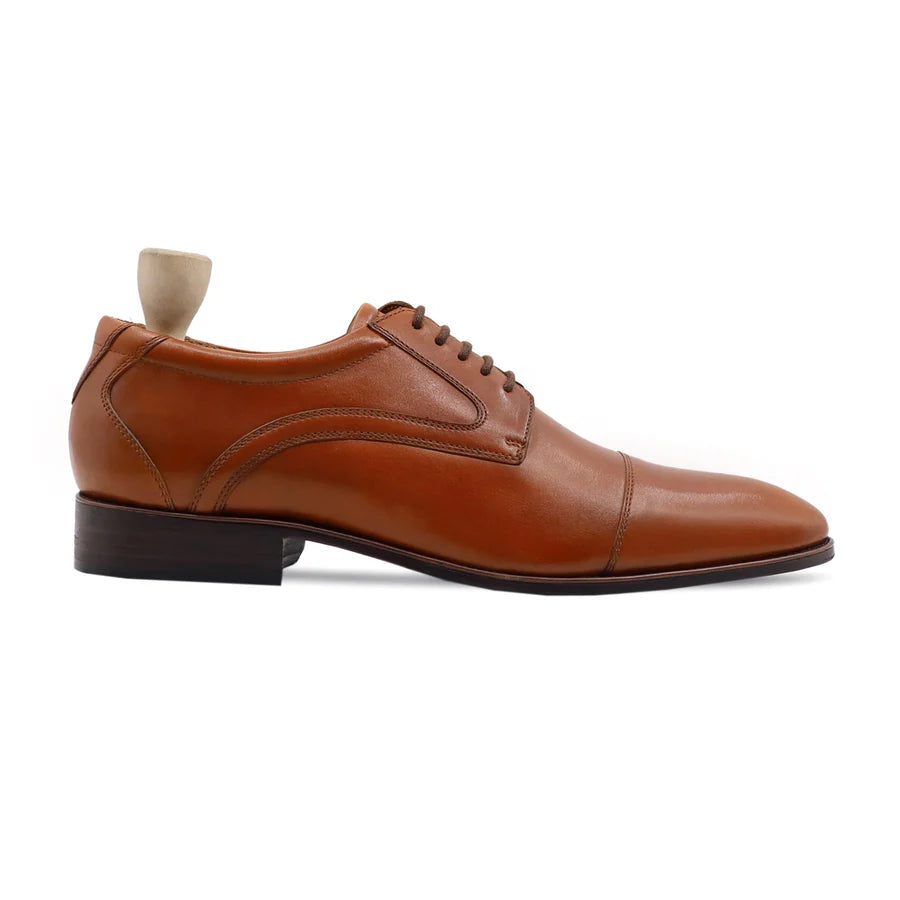 Men's Handmade Brown Leather Oxford Shoes – Cap Toe Dress Shoes