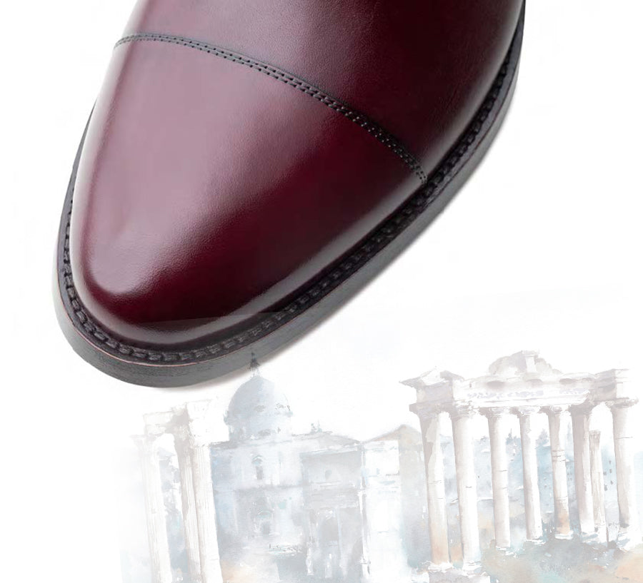 Men's Burgundy Italian Leather Oxford Dress Shoes – Custom Formal Wedding Footwear